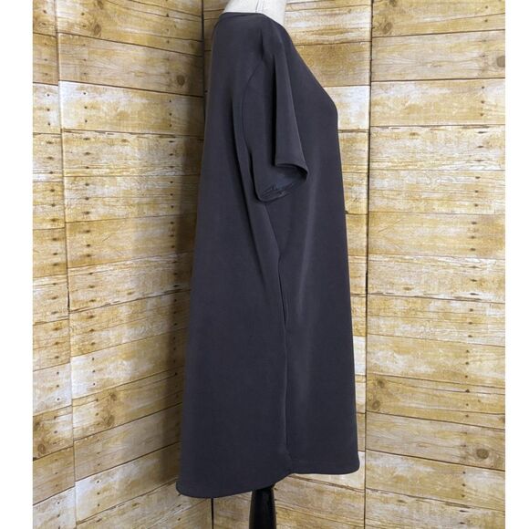 MEMBERS MARK SANDWASHED SCUBA SOLID CREWNECK CASUAL EVERYDAY T-SHIRT DRESS XL - Picture 3 of 3